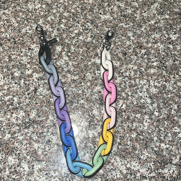 Coach Rainbow Leather Covered Short Chain
Strap - Picture 7 of 7